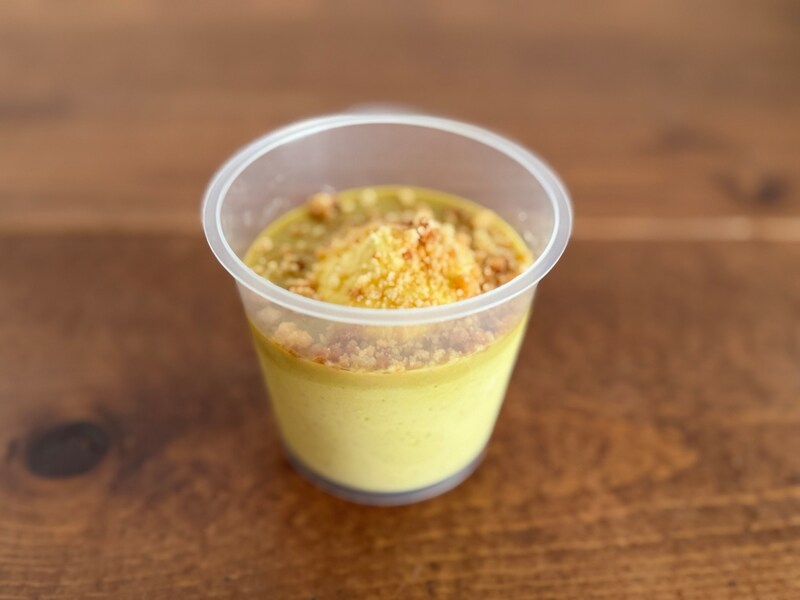 成城石井自家製 ピスタチオプリン カスタードソースがけ