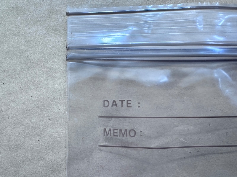 「フリーザーバッグ ダブルジッパー ロングサイズ」