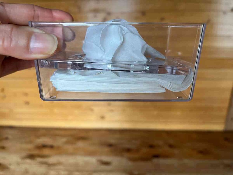 ティッシュの残量もわかりやすい