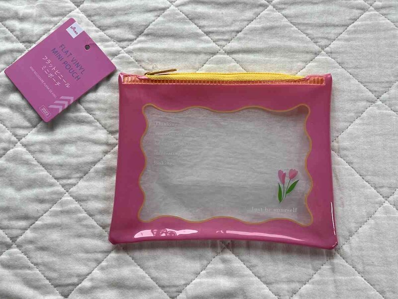 ダイソーの「フラットビニールミニポーチ」