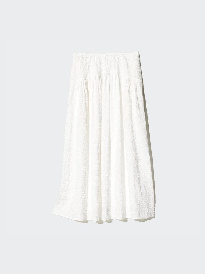 ユニクロ　シアサッカーボリュームスカート　3990円（税込）