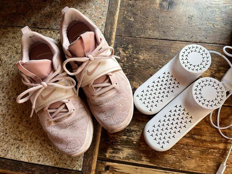 6時間後には靴の中が乾いていた