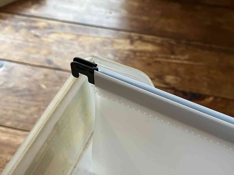 収納するボックスのサイズによっては、ハンギングフォルダーが掛けられない