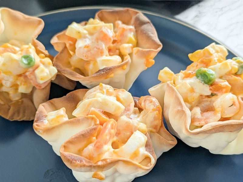 餃子の皮で作ったカップディッシュ