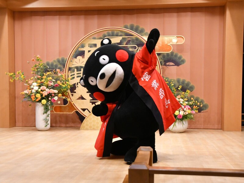 くまモン＝3月8日、東京都文京区