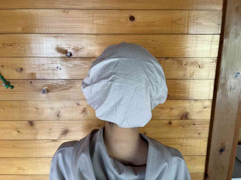 ダイソーの「ナイトキャップ」をかぶってみる