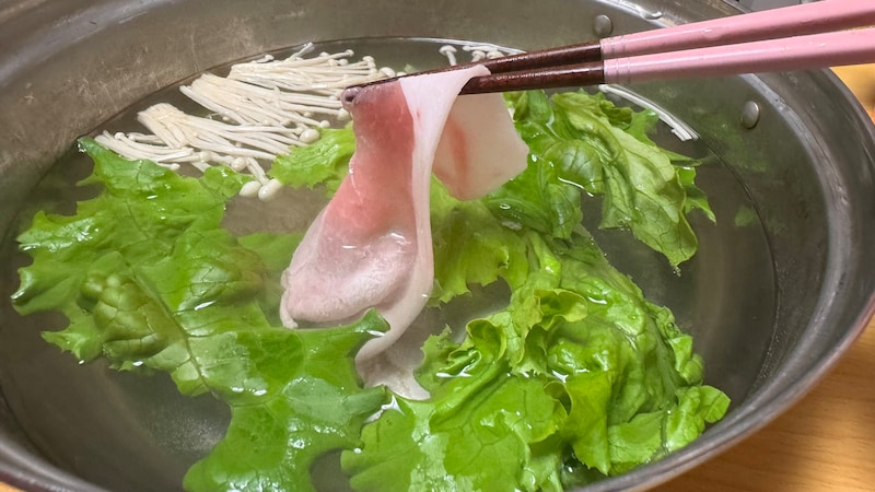 「ハマるとヤバい」レタスしゃぶしゃぶ