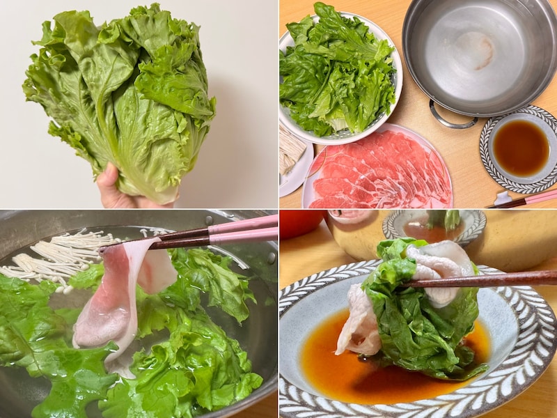 くたシャキ食感が最高のレタスしゃぶしゃぶ