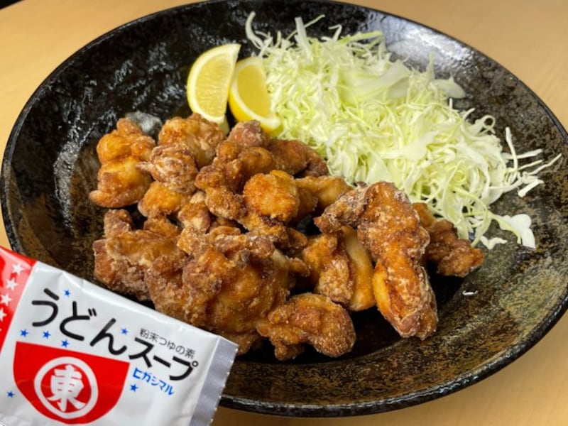 うどんスープで絶品からあげ