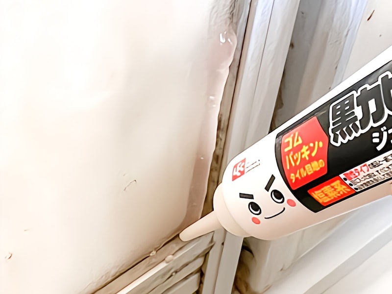 お風呂場ドアパッキンのカビ