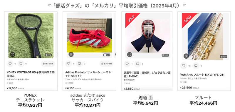 部活の用具の売買の注意点