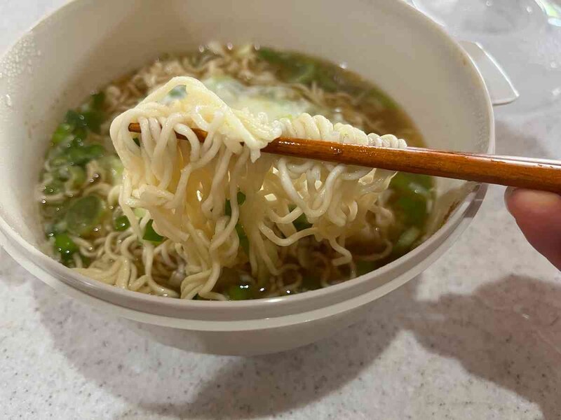 麺もきちんと加熱されていて、柔らかくなっている
