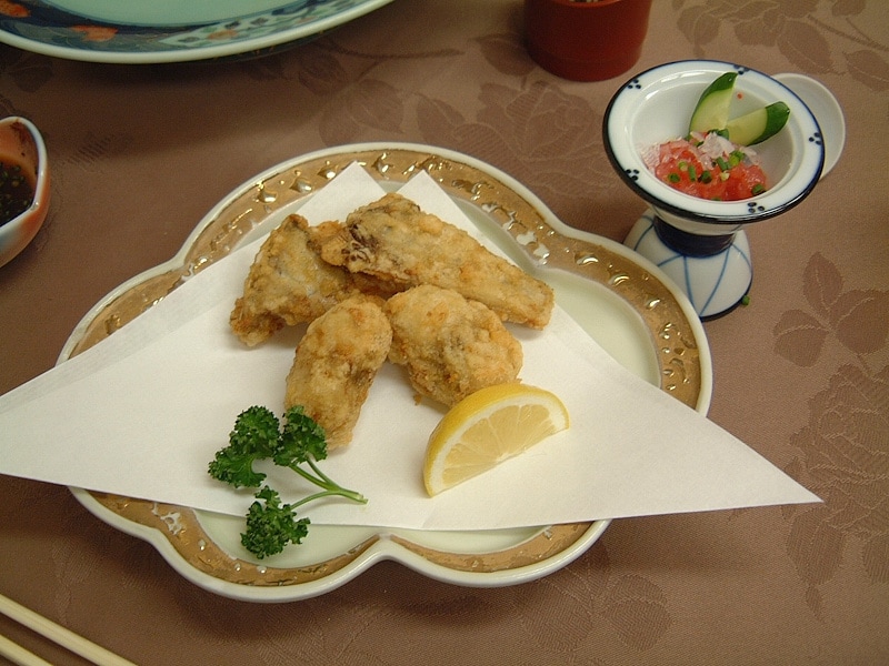 関門海峡の「ふく」を使った「ふくの天ぷら」