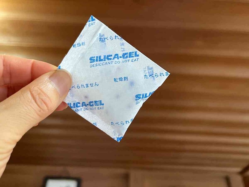 電子レンジで加熱して試薬がブルーに戻ればOK