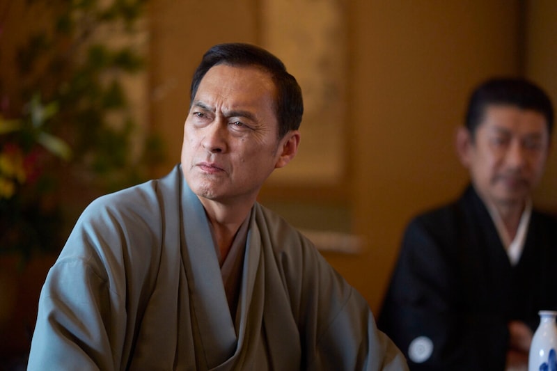 喜久雄の才能を見いだす上方役者の花井半二郎(渡辺謙) ※画像:©吉田修一/朝日新聞出版 ©2025映画「国宝」製作委員会