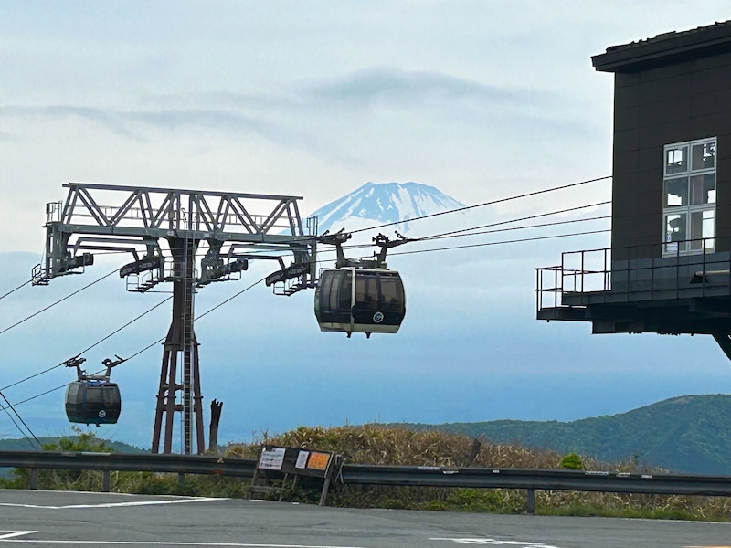 箱根ロープウェイと富士山