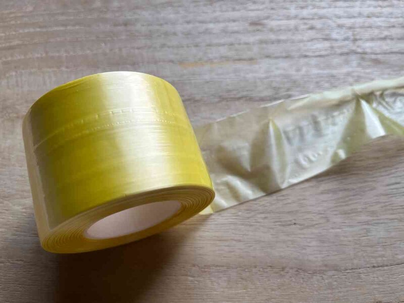 セリアの「PE平巻きテープA 黄色」