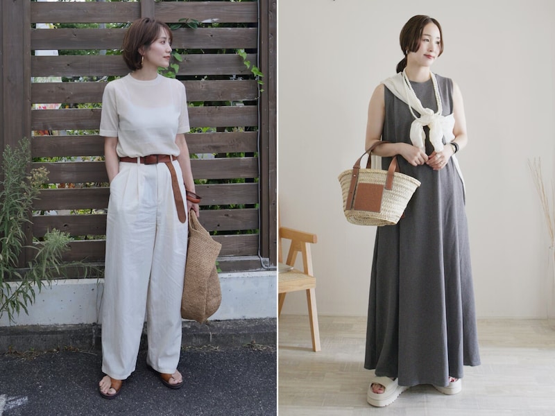 清潔感のある白は、夏ファッションの定番色