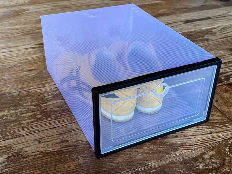 100均セリアの靴収納「フレーム付シューズボックス」は手持ちの靴のサイズの確認後に購入しよう