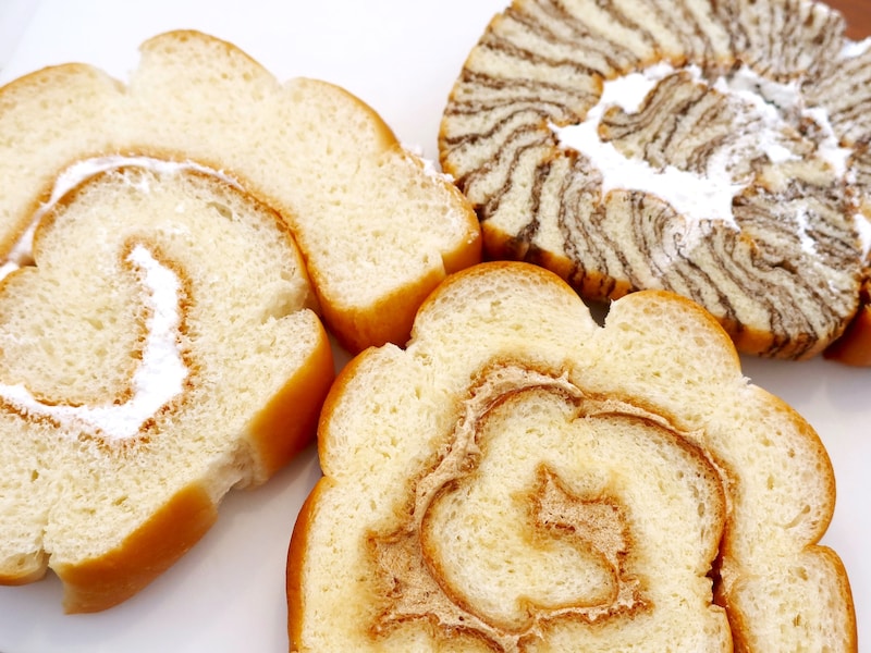 どれも渦が時計回りのうずまきパン