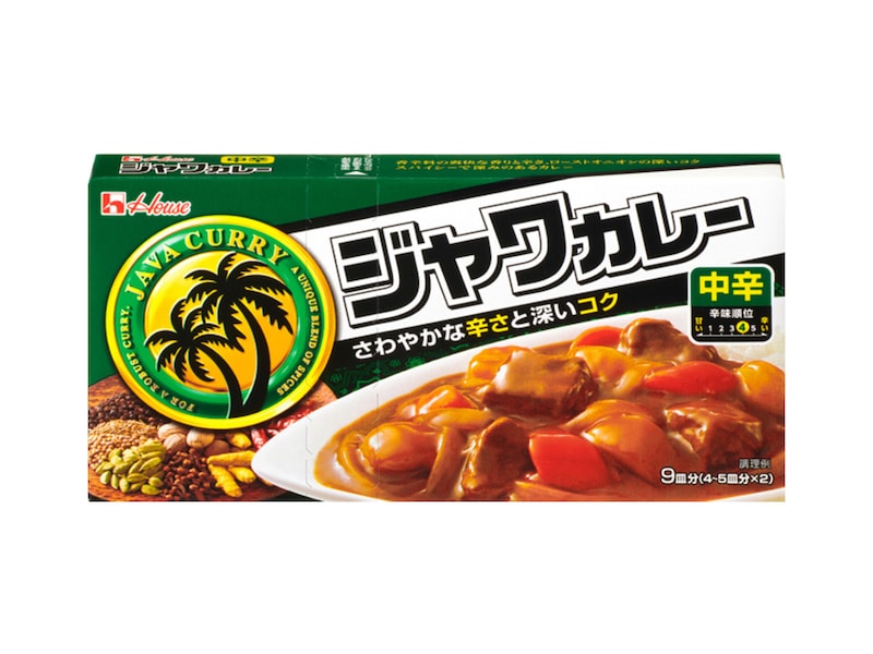 3位は「ジャワカレー 中辛 185g」 ※画像:ハウス食品 公式Webサイト