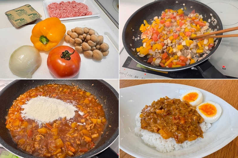 スキムミルクでカレーがまろやかに!
