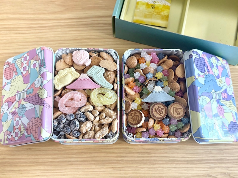 ワクワクする小さなお菓子の詰め合わせ。どんな世代にも喜ばれること間違いなしです!