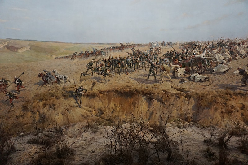 18世紀末の有名な戦いのシーンを描いている