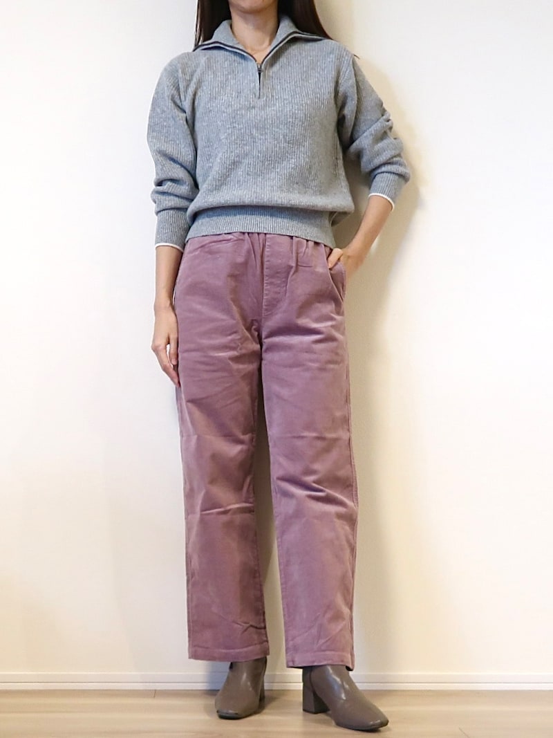 シンプルなストレートシルエットではきやすい