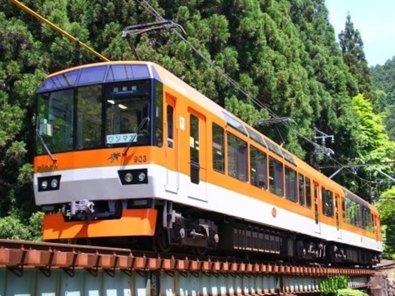 展望列車「きらら」（900系）外観　※画像提供：叡山電鉄