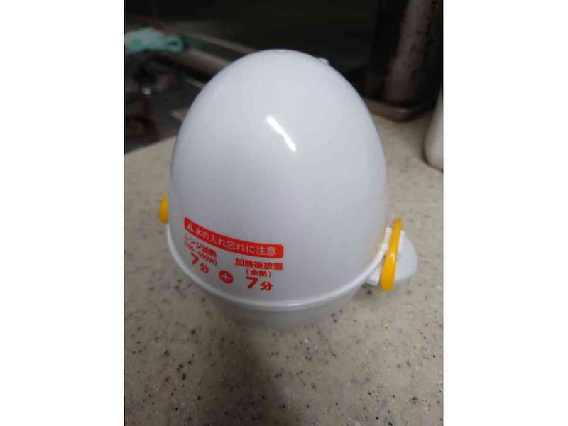 曙産業の「レンジでらくチン!ゆでたまご3個用」