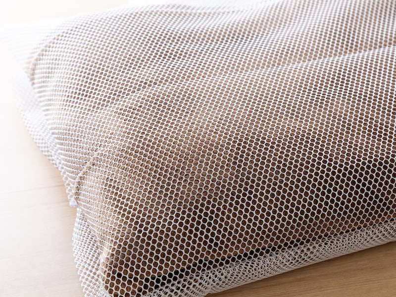 洗濯ネットに入れたままだとうまく乾燥しません