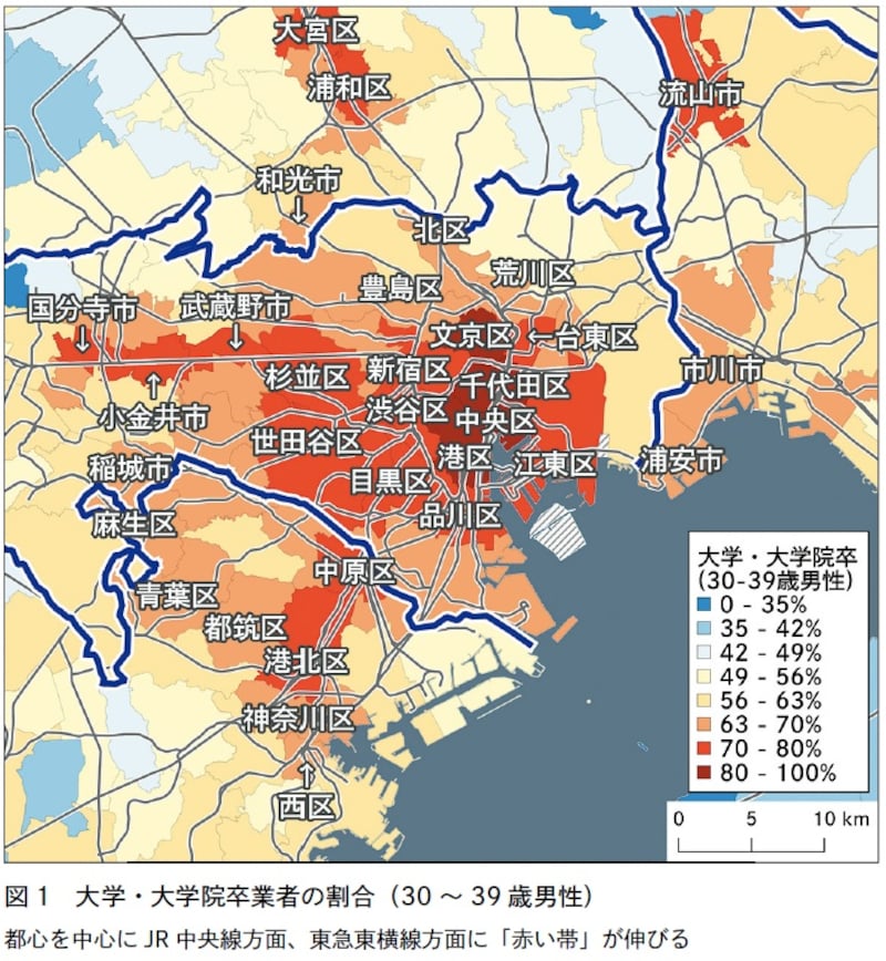 画像出典：『データでわかる東京格差』（にゃんこそば著 / SBクリエイティブ）