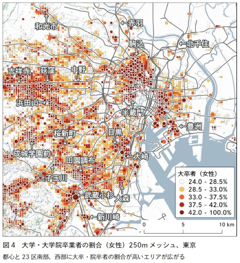 画像出典:『データでわかる東京格差』(にゃんこそば著 / SBクリエイティブ)