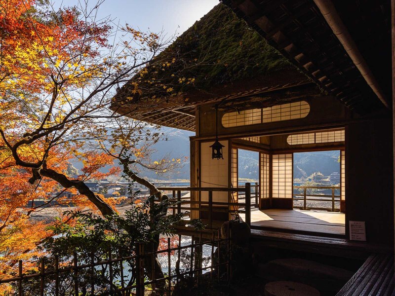 秋の臥龍山荘・不老庵 ※画像：PIXTA