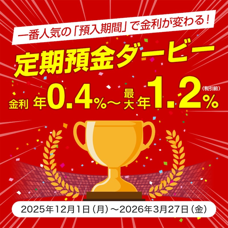 新商品：定期預金ダービー（出典：株式会社きらやか銀行）