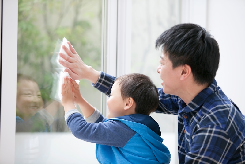 金運アップの窓掃除