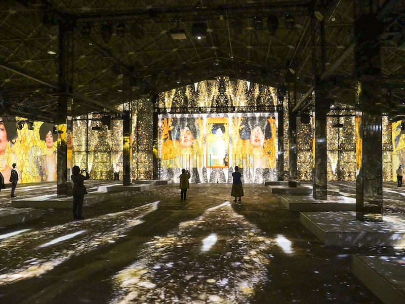 「グスタフ・クリムト：黄金時代」上映風景（筆者撮影）