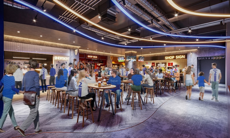 飲食店9店舗が並ぶ「LIVE FOOD HALL」イメージ