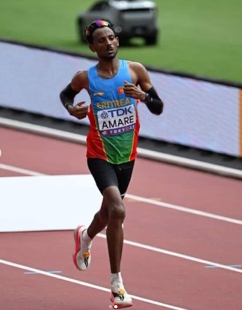 東京2025世界陸上男子マラソン8位入賞のエリトリア代表アマレ選手 ※画像：リーニン 公式Instagram