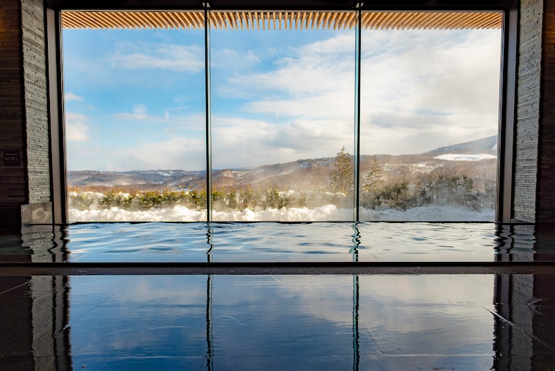 眺めも格別のルスツ温泉・・ことぶきの湯