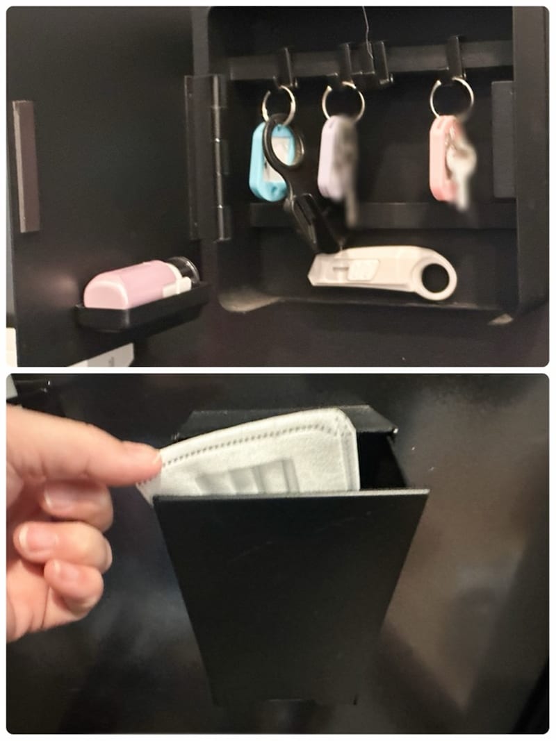 キーフックとマスクケース