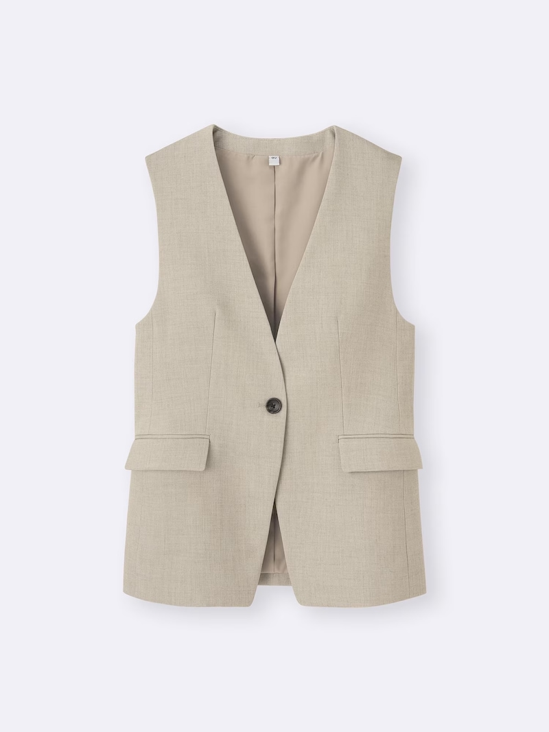 ジーユー　ノーカラーベストZ　3990円（税込）