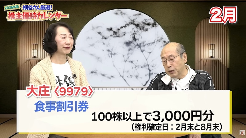 公式YouTubeチャンネル『All&nbsp;Aboutマネー』で2月の注目銘柄を解説する桐谷さん