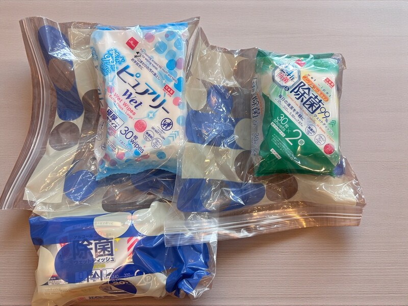 防災グッズ　ウェットティッシュの保管方法