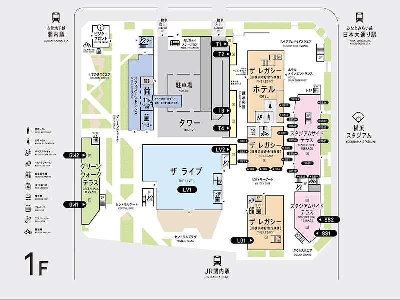 街区1階フロアマップ（提供画像）