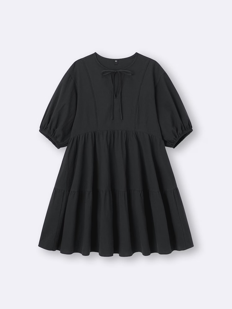 ジーユー　ティアードチュニックワンピース（5分袖）　2990円（税込）