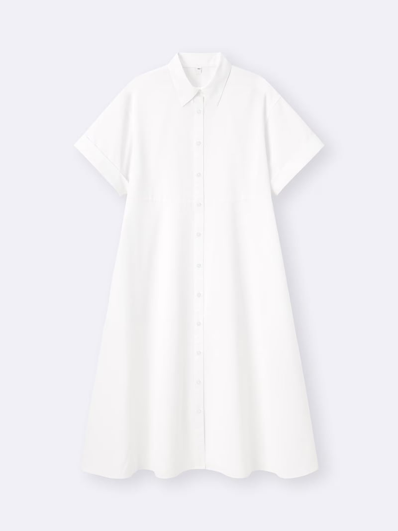 ジーユー　フレアシャツワンピース（半袖）　2990円（税込）