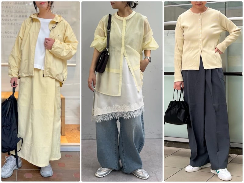 白みを帯びたような、クリーミーで淡い「バターイエロー」を取り入れて！