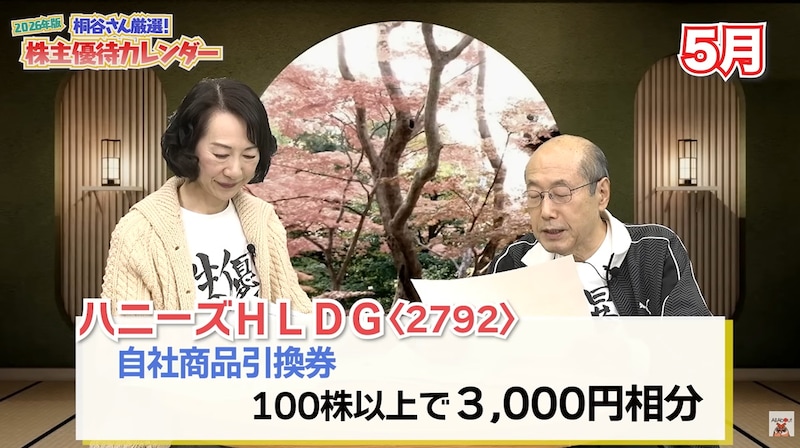 公式YouTubeチャンネル『All Aboutマネー』で5月の注目銘柄を解説する桐谷さん